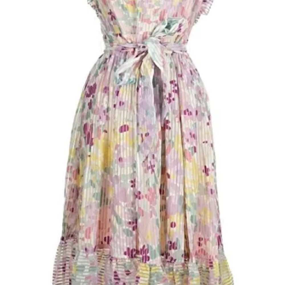 NWOT kate spade Pastel Floral Ruffle-Sleeve Dress in Multi pastel colors - Picture 5 of 14